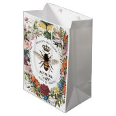 ヴィンテージモダン植物性クイーンビー ミディアムペーパーバッグ (正面アングル)