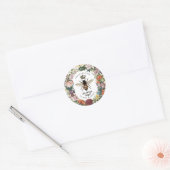 ヴィンテージモダン植物性クイーンビー ラウンドシール (封筒)