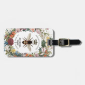 ヴィンテージモダン植物性クイーンビー ラゲッジタグ (正面横)