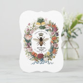 ヴィンテージモダン植物性クイーンビー 招待状 (スタンド正面)