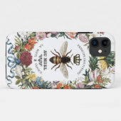 ヴィンテージモダン植物性クイーンビー Case-Mate iPhoneケース (裏面(横))