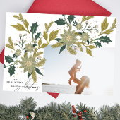 ヴィンテージモダン植物性クリスマスフォトフレーム シーズンカード