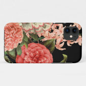 ヴィンテージモダン植物性ピンク色の花 Case-Mate iPhoneケース (裏面(横))