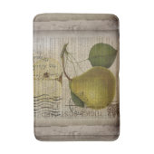 ヴィンテージモダン植物性プリントフルーツナシ バスマット (正面縦)