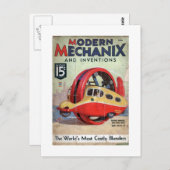 ヴィンテージモダン機械雑誌 ポストカード (正面/裏面)