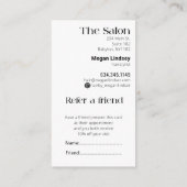 ヴィンテージモダン白髪用名刺 割引カード (裏面)