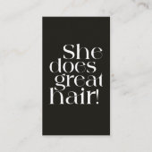 ヴィンテージモダン白髪用名刺 割引カード (正面)