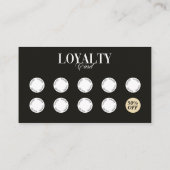 ヴィンテージモダン白黒髪ロイヤリティカード 割引カード (裏面)