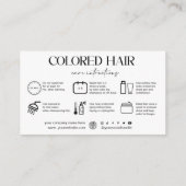 ヴィンテージモダン白黒髪 割引カード (裏面)