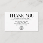 ヴィンテージモダン白黒髪 割引カード (正面)