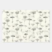 ヴィンテージモダン白黒 ラッピングペーパーシート (正面3)