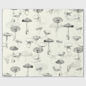 ヴィンテージモダン白黒 ラッピングペーパー (フラット)