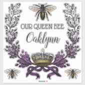 ヴィンテージモダン私たちのクイーンビーベイビー保育園 シール (シート)