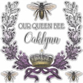 ヴィンテージモダン私たちのクイーンビーベイビー保育園 シール (正面)