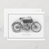 ヴィンテージモダン自転車はがき ポストカード (正面/裏面)