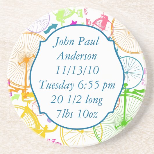 ヴィンテージモダン自転車カラフルコースター コースター (正面)