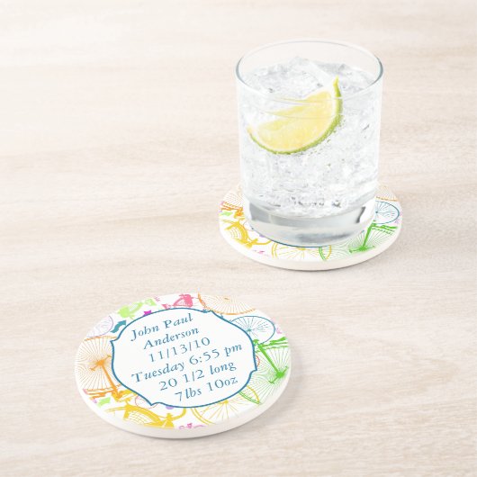 ヴィンテージモダン自転車カラフルコースター コースター (側面)