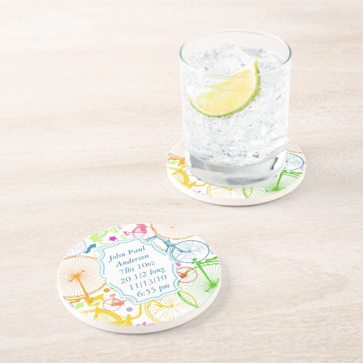 ヴィンテージモダン自転車カラフルコースター コースター (側面)