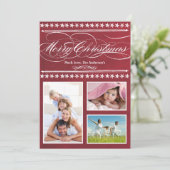 ヴィンテージモダン赤黒板フォトカード シーズンカード (スタンド正面)