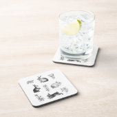 ヴィンテージモダン農家イースターウサギ コースター (右側)