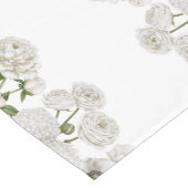 ヴィンテージモダン農家白花園 ショートテーブルランナー (コーナー)