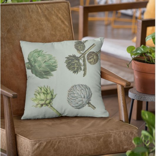 ヴィンテージモダン野菜アーティチョーククッション クッション