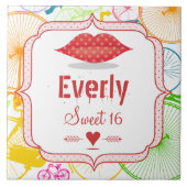 ヴィンテージモダンSWEET SIXTEEN点唇 タイル (正面)