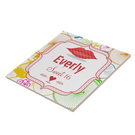 ヴィンテージモダンSWEET SIXTEEN点唇 タイル (側面)