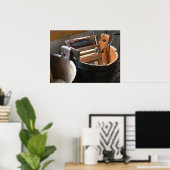 ヴィンテージモップ・バケット ポスター (ホームオフィス)