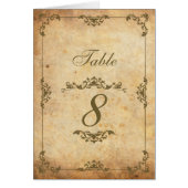 ヴィンテージモティーキウェディングレセプションテーブル番号 (正面)