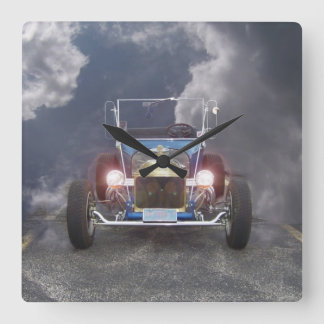 ヴィンテージモデルTの自動車柱時計 スクエア壁時計