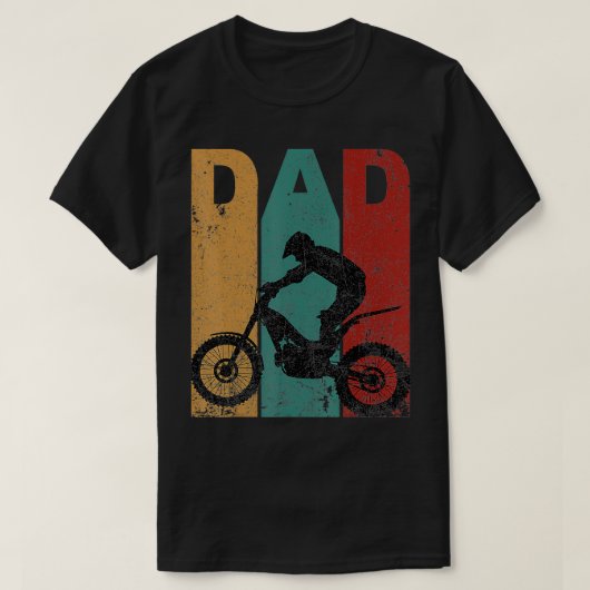ヴィンテージモトクロスパパダートバイクファーザーズ Tシャツ (デザイン正面)