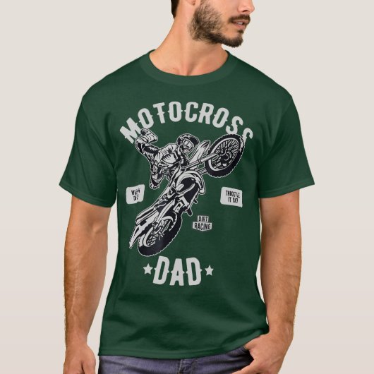 ヴィンテージモトクロスパパダートバイクレーシングダートバイク Tシャツ (正面)
