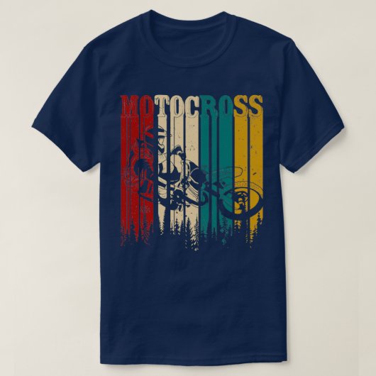 ヴィンテージモトクロスMxスーパークロス  Tシャツ (デザイン正面)