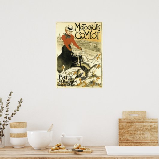 ヴィンテージモトサイクルコミオ ポスター (キッチン)