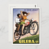 ヴィンテージモトポスター付きポストカードプリント ポストカード (正面/裏面)