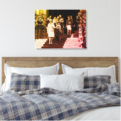 ヴィンテージモナコプリンスアルバートアンドプリンセスグレース キャンバスプリント (インサイチュ (寝室))