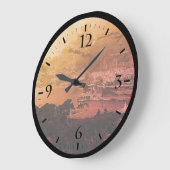 ヴィンテージモナコモンテカルロコーストビューウォッチリングや輪 ラージ壁時計 (傾斜)