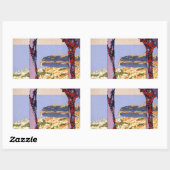 ヴィンテージモナコモンテカルロトラベルシール 長方形シール (シート)