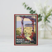 ヴィンテージモナコモンテカルロ広告トラベル ポストカード (スタンド正面)