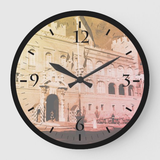 ヴィンテージモナコ公国王宮腕時計 ラージ壁時計 (正面)