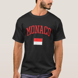 ヴィンテージモナコ国旗あなたの国を愛する Tシャツ