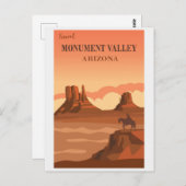 ヴィンテージモニュメントバレーアリゾナトラベル ポストカード (正面/裏面)