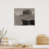 ヴィンテージモニュメントバレーカウボーイポスター ポスター (キッチン)