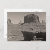 ヴィンテージモニュメントバレーカウボーイ記念物はがき ポストカード (正面/裏面)