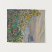 ヴィンテージモネフラワーベッズアットヴェテウイル タペストリー (正面(横))