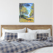 ヴィンテージモネ通りバレンゲヴィルのモミの木々 キャンバスプリント (インサイチュ (寝室))