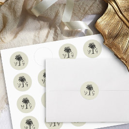 ヴィンテージモノグラムのパーム結婚ズ ラウンドシール