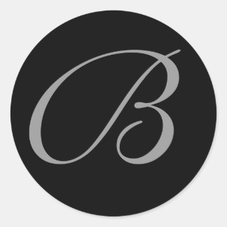 ヴィンテージモノグラムのブラック結婚のエンベロープシール ラウンドシール