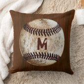 ヴィンテージモノグラムの装飾用クッション クッション (ブランケット)